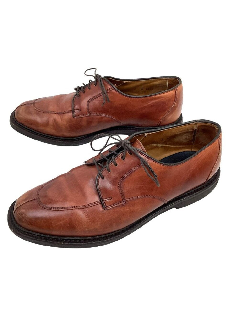 Allen Edmonds Ashton Split Toe Mens 9 D Leather Derby Dress Shoes Brown #1628